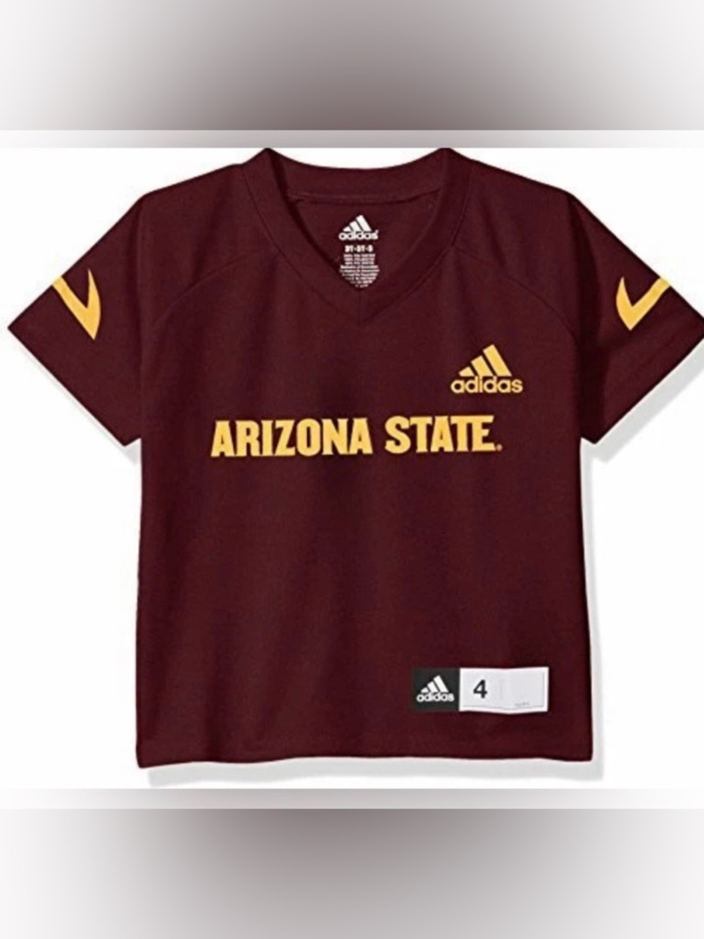 NWT [Adidas] Arizona State ASU Sun Devils NCAA Football Jersey Little Kids M 5/6